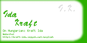 ida kraft business card